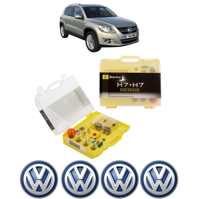 Kit trusa Set becuri H7 compatibila cu Volkswagen TIGUAN VAN (5N_) din 2007-2018, bec far, semnalizare, pozitie, iluminare numar, frana, plafoniera, stop frana
