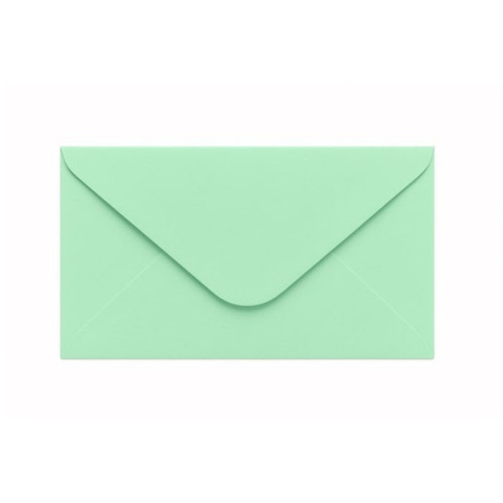 Set 10, Plic NEOPAK corespondenta, format DL, 110x220 mm, Verde menta, 120g, cu lipire gumata