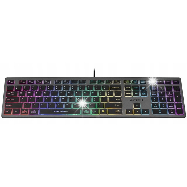 Tastatura gaming A4TECH Bloody B140N, neagra, iluminare RGB, 1ms raspuns, rezistenta la apa