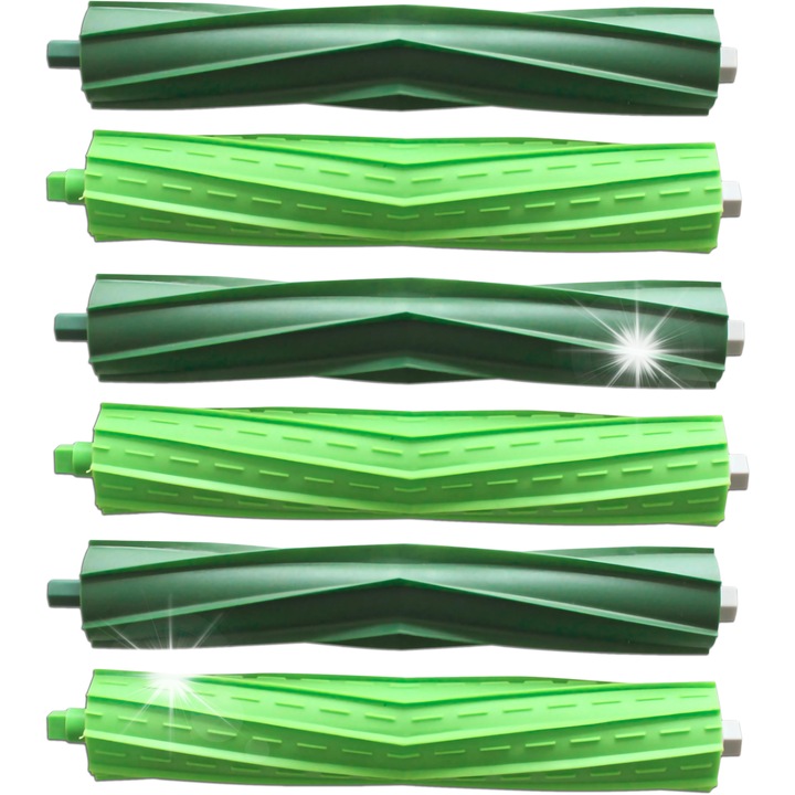 Комплект 6x силиконови четки за прахосмукачки iRobot Roomba, съвместими с множество модели, прецизно почистване, многократна употреба