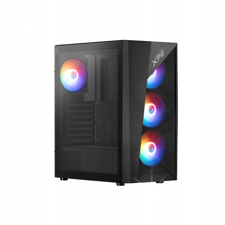 Carcasa gaming XPG Lander 501, A-RGB, sticla, midi tower