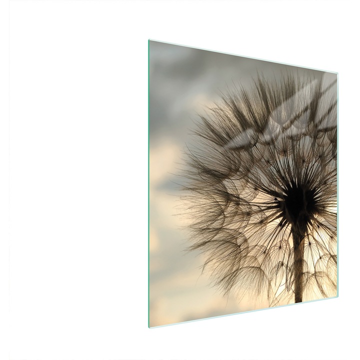 Konyhai hátfal, TMK ArtDeko, üveg, 45x52 cm, virágmintás, multifunkcionális