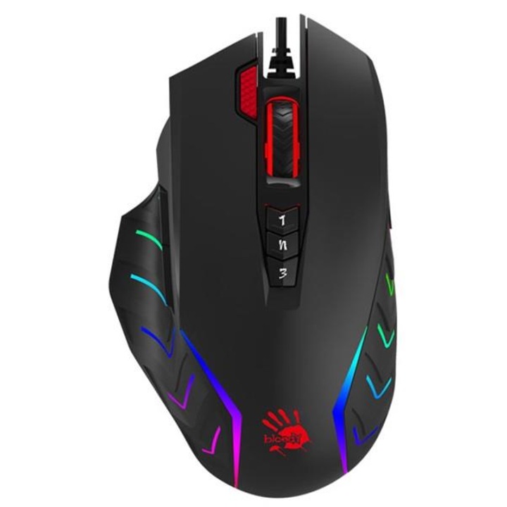 Мишка A4Tech Bloody J95s, RGB, 9 програмируеми бутона, сензор MAX BC3332-A, 100-8000dpi, кабел 180см