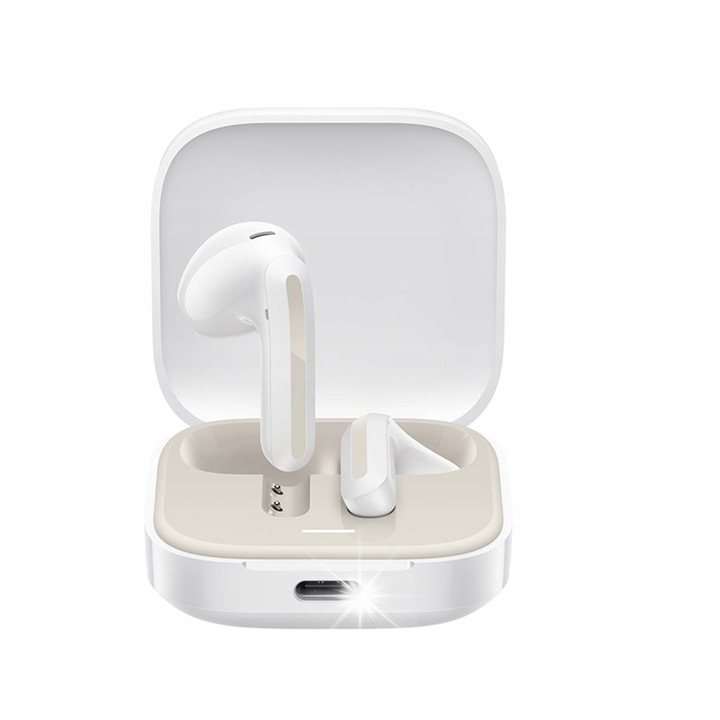 Безжични слушалки Xiaomi Redmi Buds 6 Active, 14.2mm, бели, Bluetooth 5.4