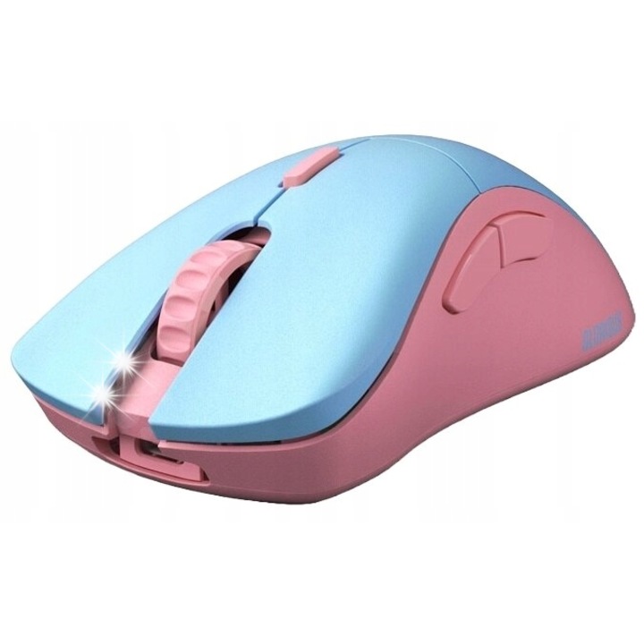 Мишка GLORIOUS Model D Pro, оптична, 19000 dpi, безжична, синьо-розова, за дясна ръка