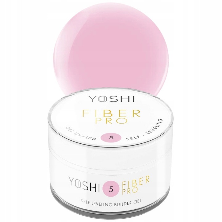 Yoshi Fiber Pro No 5 építőzselé, mocsári rózsaszín, 50 ml