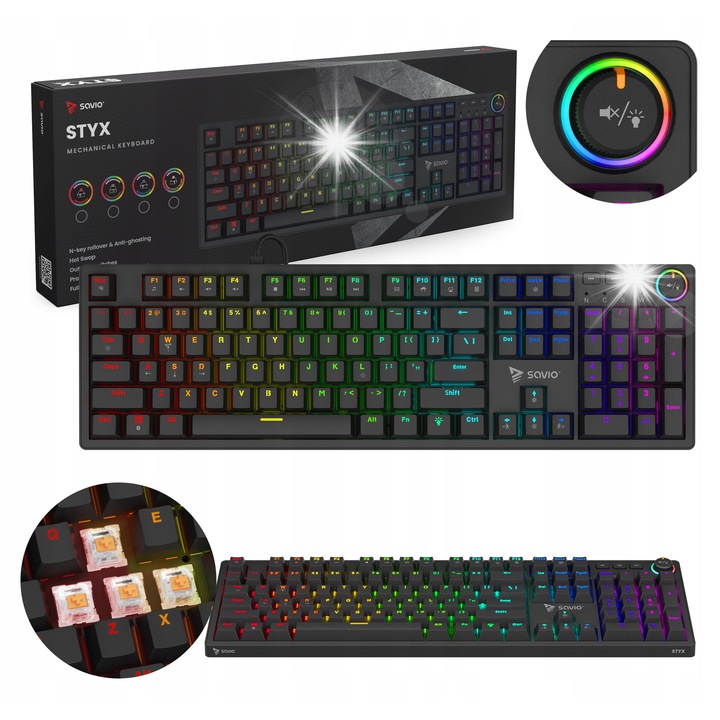 Tastatura Gaming A4tech Bloody S510R, Blue Switch, RGB, Alb