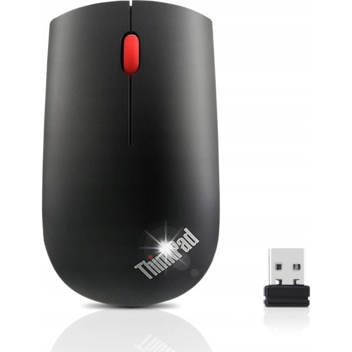 Безжична мишка Lenovo ThinkPad Essential, оптичен сензор 1200 dpi, компактна, ергономична