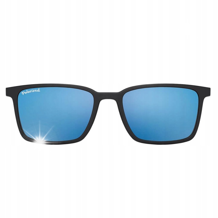 Сенник за кола, магнитен, TRC185, поляризиран, черен, лъскаво син, пълен комплект