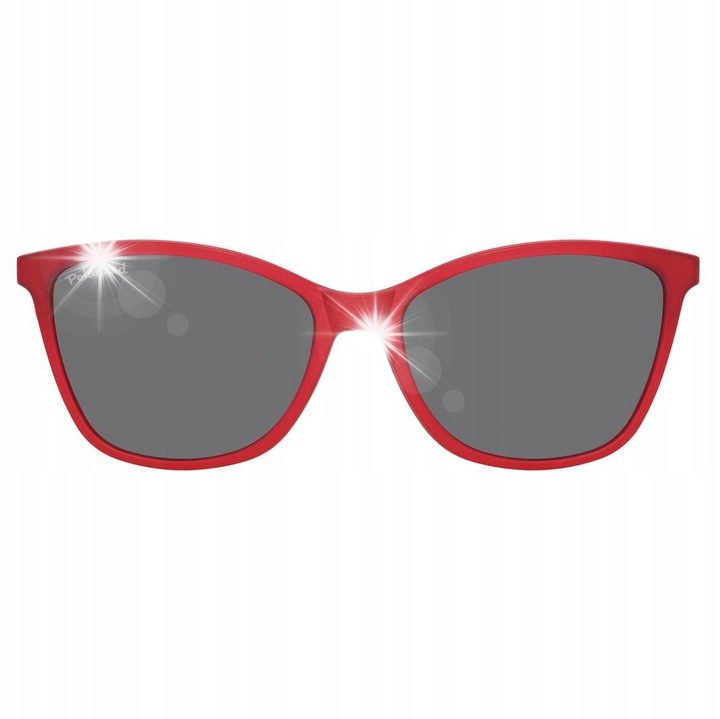 Магнитна поляризирана приставка за очила SUNOPTIC TRC186, червена, черни лещи, пълен комплект с калъф