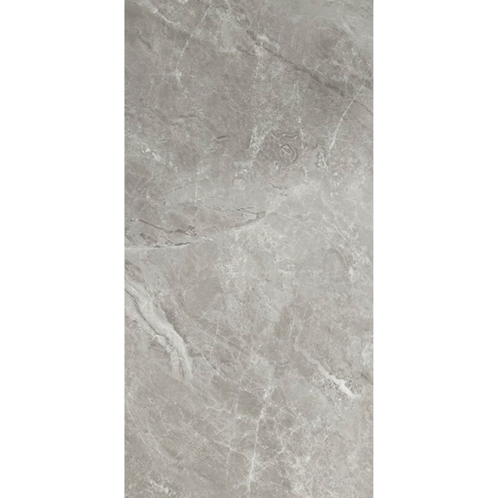 Set 6 panouri autoadezive cu efect de marmura, din polietilena, 30x60 cm, gri