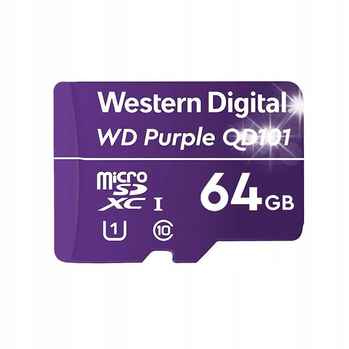 Karta microSD 64GB, Klas 1, Klas 10, violetov