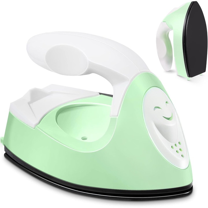 Мини ютия за мъниста Perler, 2,5" x 3,9", за кръпки, шиене, квилинг, предназначена за гладене на кръпки, орнаменти и малки занаятчийски проекти, зелена