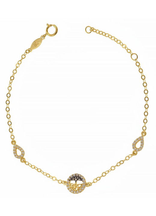 Bratara din aur 9 carate cu motivul Copacul Vietii