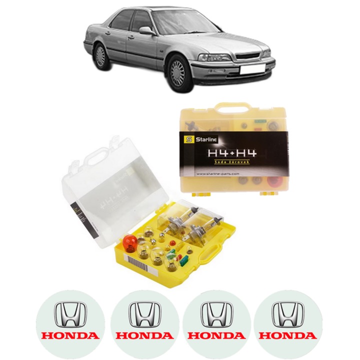 Kit trusa Set becuri H4 compatibila cu HONDA LEGEND II (KA) din 1991-1996, bec far, semnalizare, pozitie, iluminare numar, frana, plafoniera, stop frana