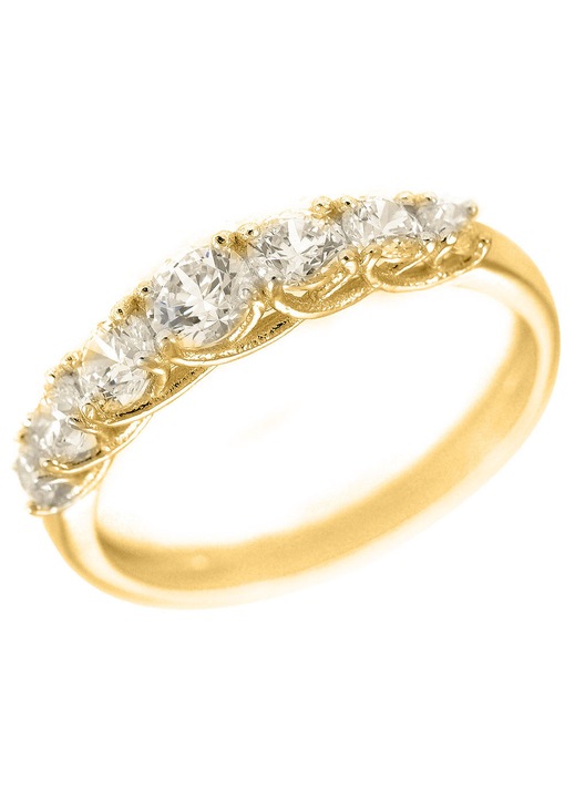 Inel din aur de 9 carate cu zirconii