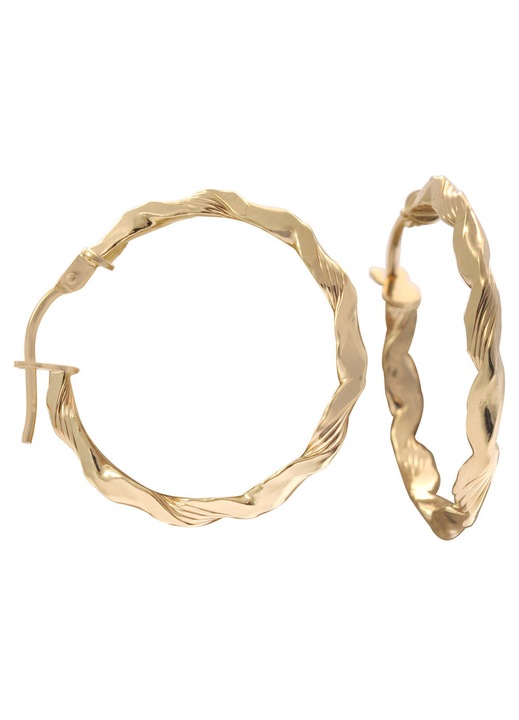 Cercei aurii, aur 9k, cu design stralucitor, bijuterii dama, set