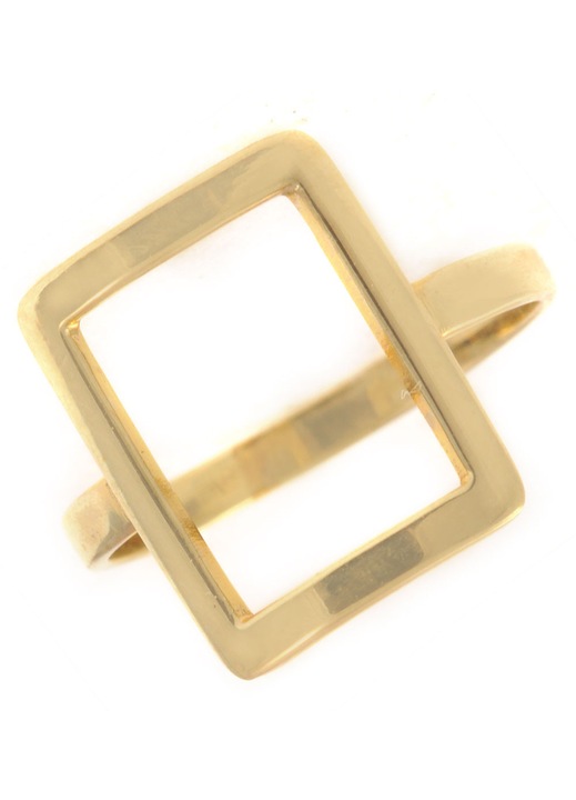 Inel aur 9K design geometric deschis, modern, elegant