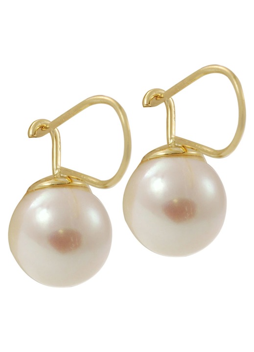 Cercei Aur 9 carate cu Perle suspendate