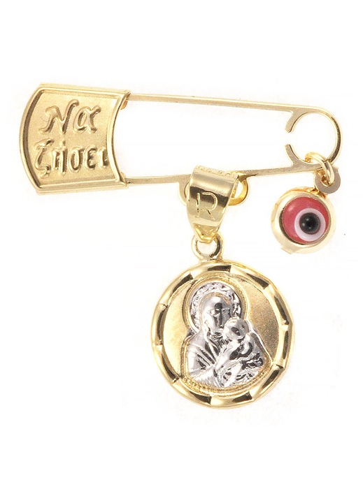 Brosa bijuterie dama, de aur 9 karate auriu