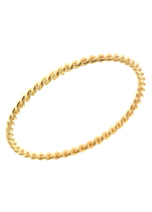 Inel rasucit dama, aur 9K, design subtire si minimalist, auriu