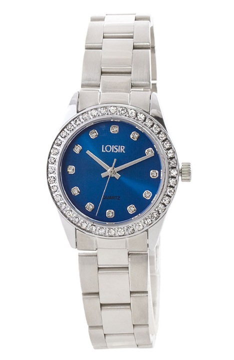 Ceas dama LOISIR cu cristale, bratara din otel inoxidabil, argintiu, 11L03-00555