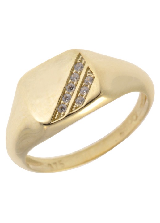 Inel dama, aur 9K, cu pietre Zirconiu, auriu