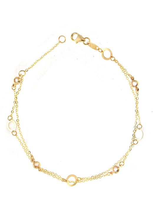 Bratara dama, aur 9k, cu pietre zirconiu, aurie