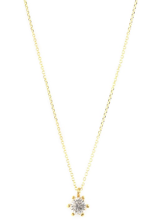 Colier dama, aur 9 karate, cu pietre zirconiu, auriu