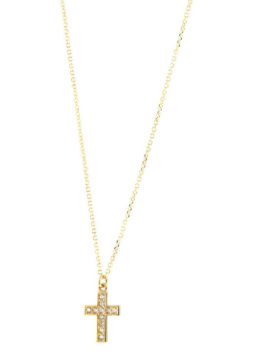 Colier dama, aur 9 karate, cu pietre Zirconiu, auriu