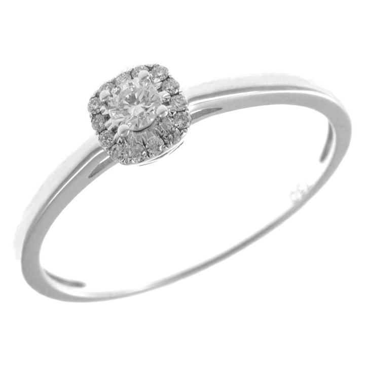 Inel dama cu diamante, Aur alb 18K, GO72039