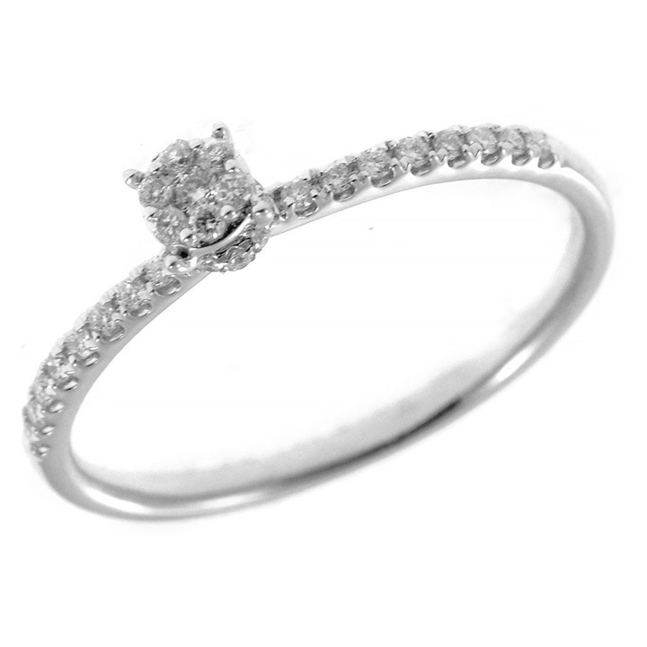 Inel dama cu diamante, Aur alb 18K, GO71492