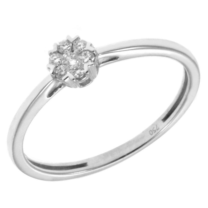 Inel din aur alb de 18 k cu diamant, GO63764