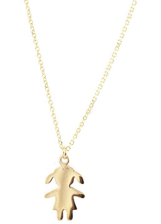 Colier aur 9k cu motiv fetita, bijuterii dama