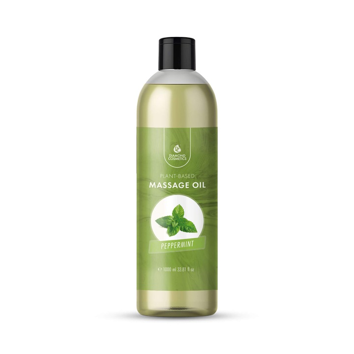 Ulei masaj MENTA PEPPERMINT, terapeutic, fresh, sportivi, muscular, 1.000 ml Diamond Cosmetics