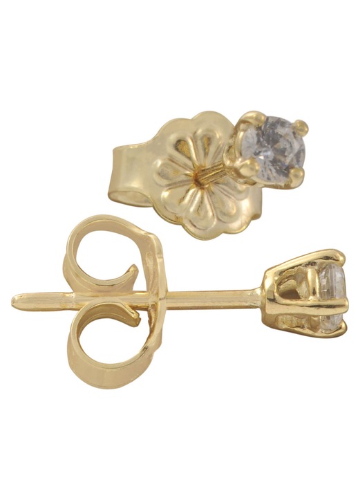 Cercei din aur de 9k cu zirconii