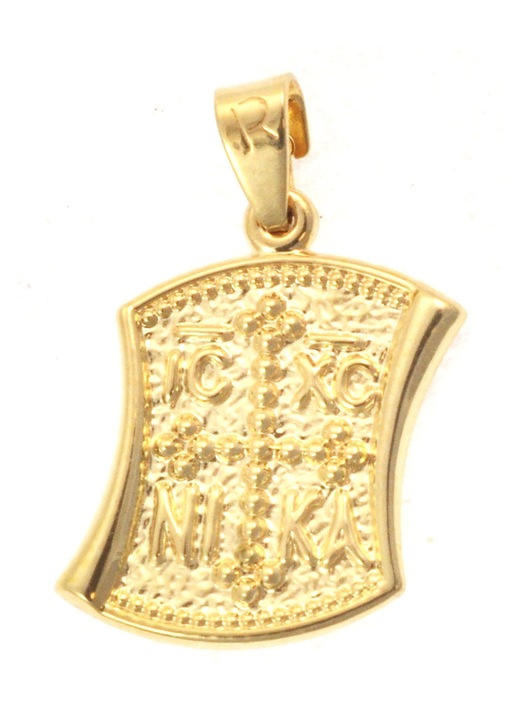 Medalion dama, 9 karate, pergament cu schema auriu