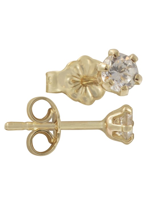 Cercei din aur de 9k cu zirconiu
