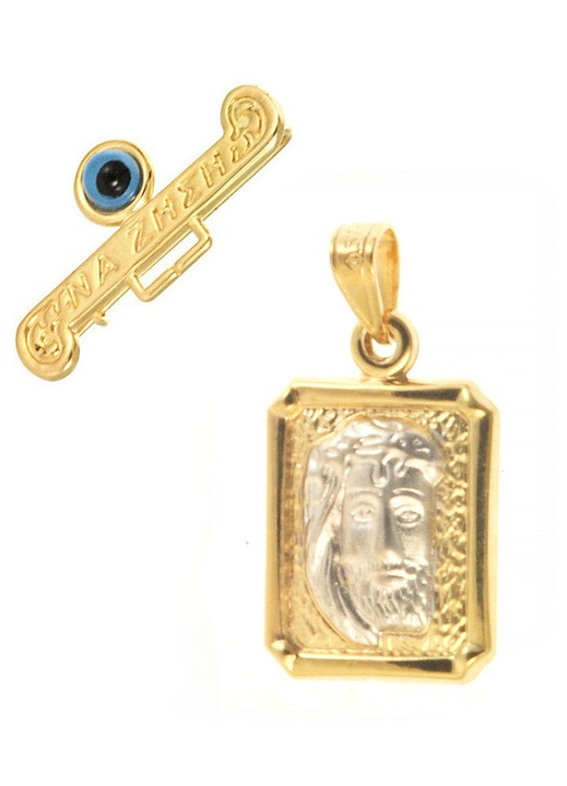 Pandantiv pentru femei, icoana, auriu