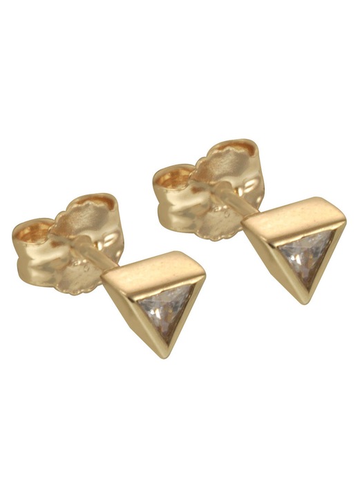 Cercei dama 14 karatia cu pietre Zircon, set