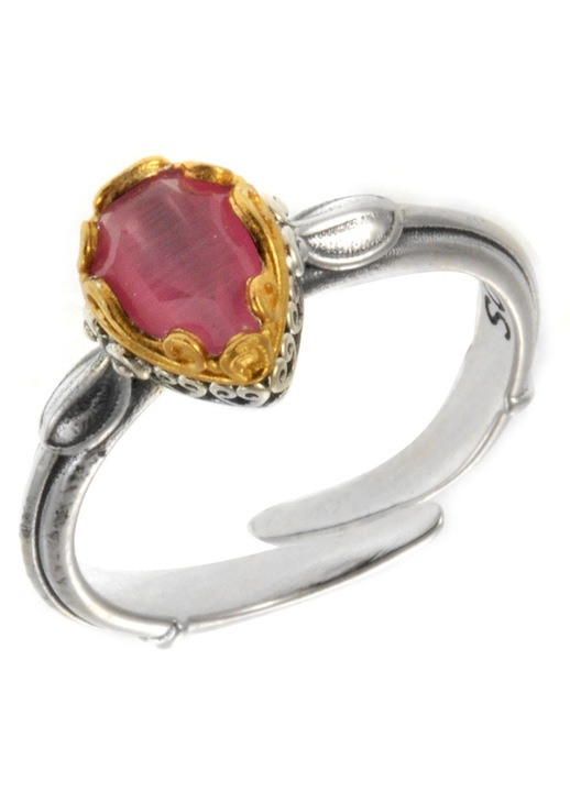 Inel dama 925 cu piatra opal roz