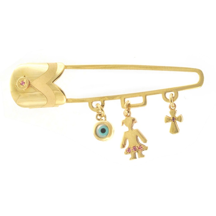 Bijuterii copii, 9 karatia, crem, set