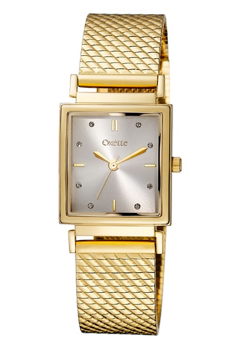 Ceas dama Oxette, bratara din otel inoxidabil, cristale Zircon