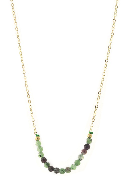 Colier din Argint 925 cu pietre verzi, set bijuterii dama