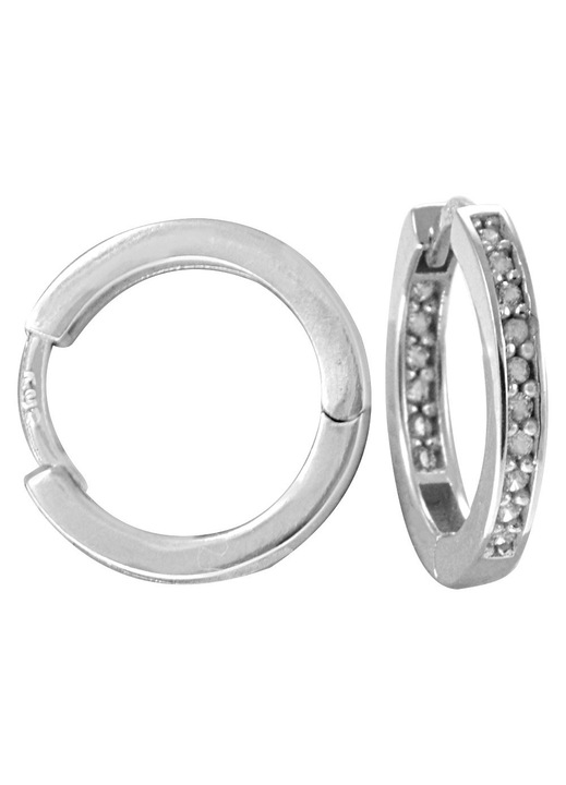 Cercei dama, Aur Alb 14 karate GO56208, zirconiu