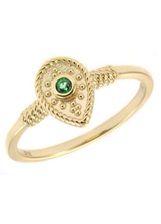 Inel dama, Aur 14 karate GO56197, zirconiu