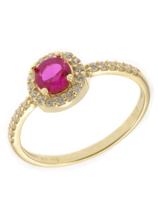 Inel dama, aur, auriu/roz