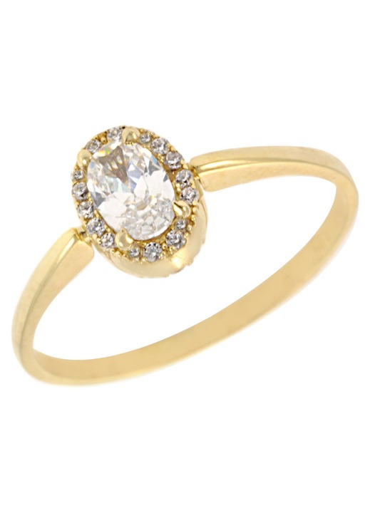 Inel dama din Aur de 14 karate GO56278, zirconiu