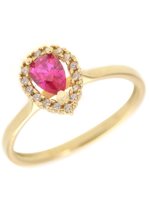 Inel din aur de 14k cu pietre Zirconiu, GO53053