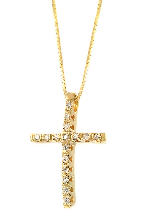 Colier dama, din aur, cu pandantiv, auriu